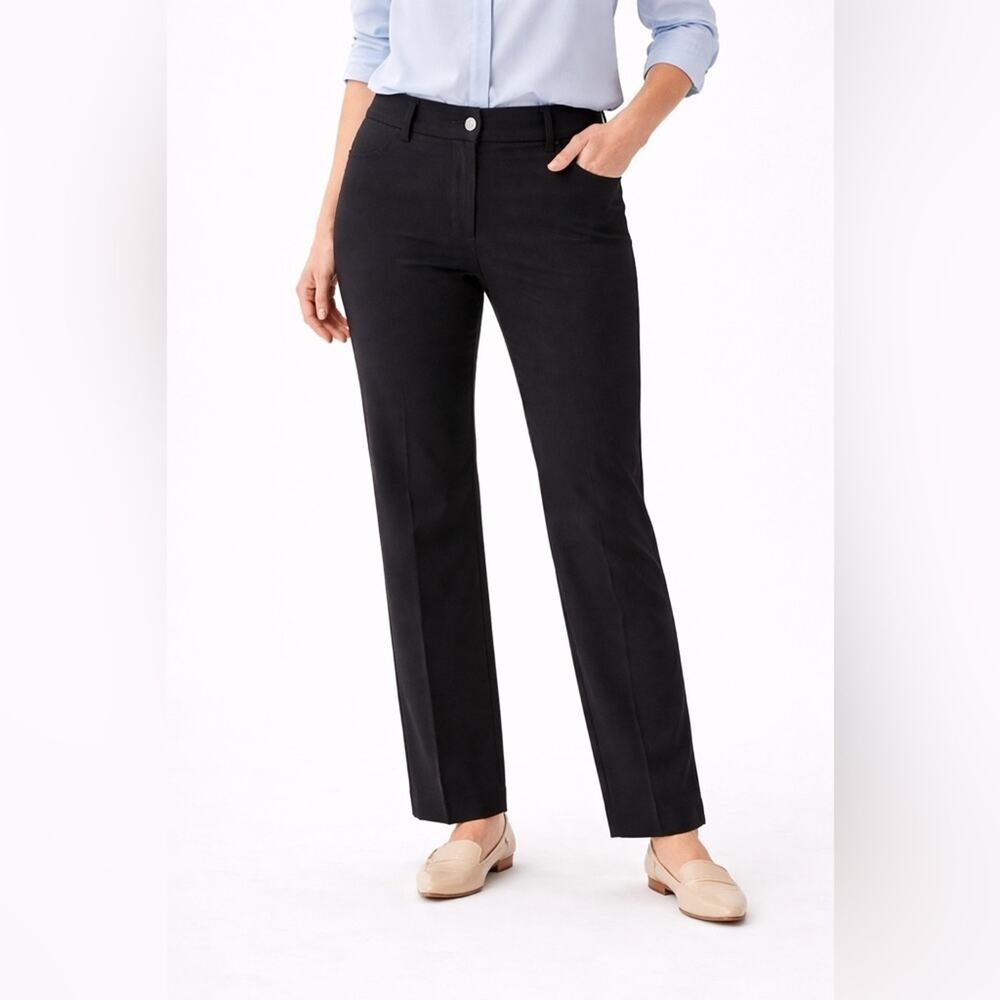 Eileen Fisher Straight Leg Business Casual Black Pants - Size Medium